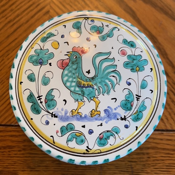 grazia deryta Other - ♦️SOLD♦️Grazia Deruta Green Rooster Box Verde